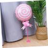Ciieeo 3pcs Lollipop Balloons Stick Stand Aluminum Foil Table Balloon Creative Balloon Table Balloon Decor Funny Balloon Tabletop Balloon Column Desk Topper Floating Table Pink Round view 3