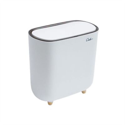 BrunaE Trash Cans 12L Trash Can Household Gap Narrow Trash Bin Bathroom Kitchen with Lid Garbage Can Living Room Paper Basket Kitchen Trashcan