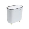 BrunaE Trash Cans 12L Trash Can Household Gap Narrow Trash Bin Bathroom Kitchen with Lid Garbage Can Living Room Paper Basket Kitchen Trashcan view 1