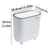 BrunaE Trash Cans 12L Trash Can Household Gap Narrow Trash Bin Bathroom Kitchen with Lid Garbage Can Living Room Paper Basket Kitchen Trashcan view 2