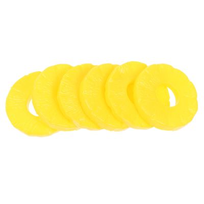 PRETYZOOM 12pcs Artificial Pineapple Slices Realistic Plastic Fruit Decor for Home Photography Props Boys and Girls Teaching and Fruit Shop Displays
