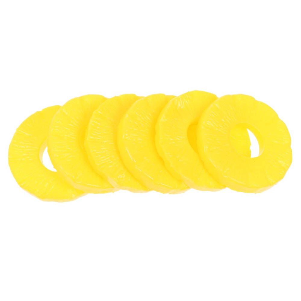 PRETYZOOM 12pcs Artificial Pineapple Slices Realistic Plastic Fruit Decor for Home Photography Props Boys and Girls Teaching and Fruit Shop Displays