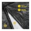 AshiLd Electric Blankets Flannel Heated Blanket, 6 Heat Settings, 10-Hour Time Auto-Off Function, Machine Washable (Color : Gray, Size : 130cmX150 CM(UK)) view 3