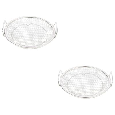 DECHOUS 2pcs Reusable Stainless Steel Frying Basket Oil Strainer for Chips Vegetables and Fried Foods for Kitchen and Restaurant Use