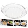 DECHOUS 2pcs Reusable Stainless Steel Frying Basket Oil Strainer for Chips Vegetables and Fried Foods for Kitchen and Restaurant Use view 4