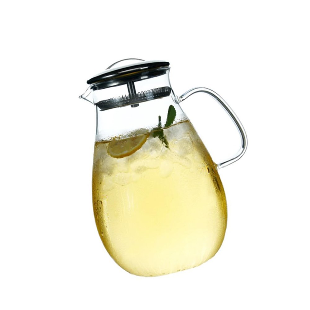 DECHOUS High Borosilicate Glass Teapot Heat Resistant Kettle for Hot Cold Beverages for Serving Family and Guests