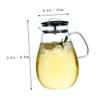 DECHOUS High Borosilicate Glass Teapot Heat Resistant Kettle for Hot Cold Beverages for Serving Family and Guests view 3