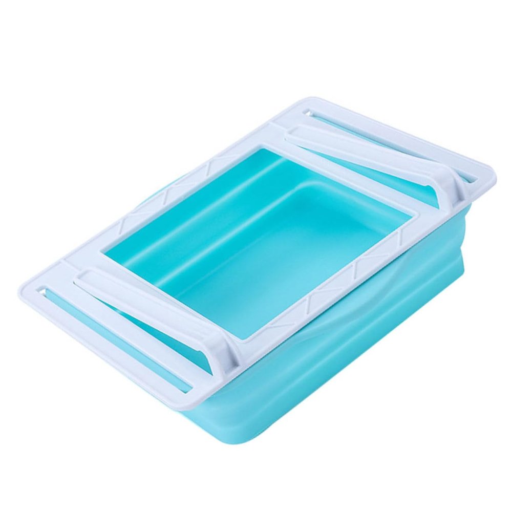 DECHOUS 1pc Food Organizer Storage Box Foldable Refrigerator Crisper Container for Kitchen and Tpe Material Space-saving Design for Food Storage and Organization