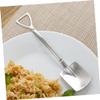 DECHOUS 4pcs Small Spatula Spoons Stainless Steel Utensils Silverware Utensils Creative Shovel Spoons for Home view 2