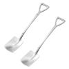 DECHOUS 4pcs Small Spatula Spoons Stainless Steel Utensils Silverware Utensils Creative Shovel Spoons for Home view 3