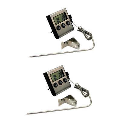 DECHOUS 2sets Home Thermometer Meat Thermometers for Cooking Food Barbecue Easy to Read