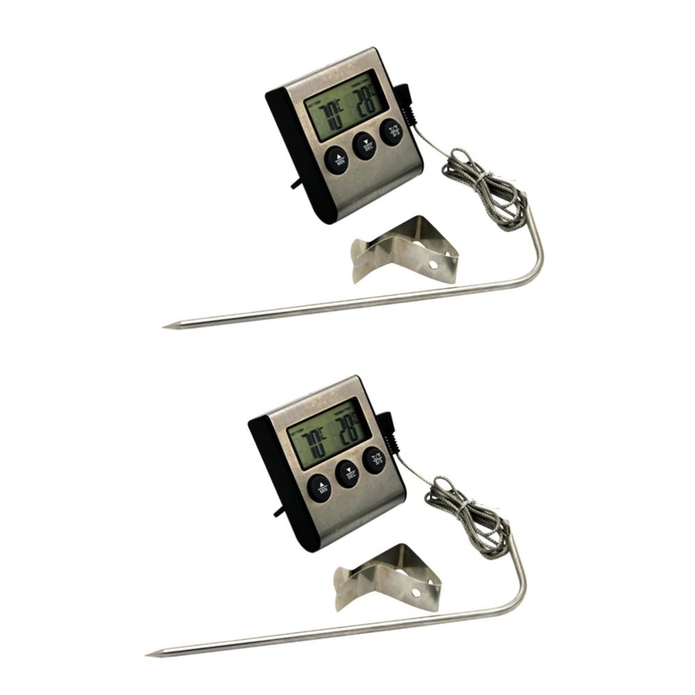 DECHOUS 2sets Home Thermometer Meat Thermometers for Cooking Food Barbecue Easy to Read