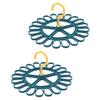 AOKWAWALIY 2pcs Gyro Socks Trouser Hangers Hanger Outdoor Portable Racks Pants Hanging Twirl Clothes Hanger Rack Foldable Garment Rack Rods Clothing Rack Skirt Hangers Pp view 1