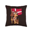 Denmark Dachshund Fans Throw Pillow view 1