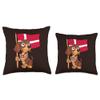 Denmark Dachshund Fans Throw Pillow view 3