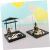 LIFKICH Zen Room Decor Meditation Garden Miniature Landscape Desktop Buddha Statue Tray for Sand Tray Therapy view 3