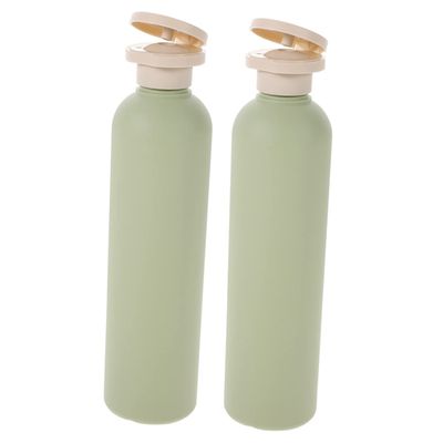 LABRIMP 2pcs Refillable Travel Bottles for Toiletries Lotion Containers with Flip Caps for Creams Shampoo and Conditioner Design for Safe Travel
