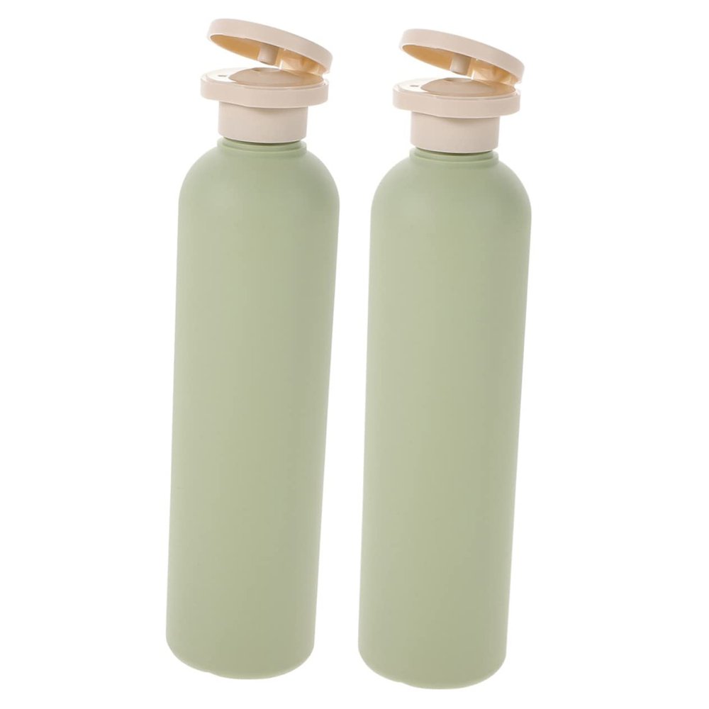 LABRIMP 2pcs Refillable Travel Bottles for Toiletries Lotion Containers with Flip Caps for Creams Shampoo and Conditioner Design for Safe Travel