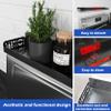 STUTOV 30" Magnetic Stove Top Shelf  Black Spice Rack with Red Logo and Seasoning Organizer  Kitchen Shelf for Back of Stove  Over Stove Rack and Storage Organizer view 4