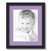 ArtToFrames 10x13 inch Satin Black Picture Frame with 2 Inch Single Lavender Mist Mat, SingleMat-5180-10x13-805 view 1