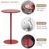 Antourlamm Round Coffee Table with Metal Base, 24.4"/ 28.3" Counter Height Bistro Table, Small Nightstand Sofa Table Living Room Tables, High Top Table Drink Table End Side Table (Size : 40x62cm) view 3