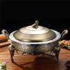 YOtat Chafing Dishes & Food Warmers, Stainless Steel Round Buffet Chafer Warmers Set with Food Pans, Fuel Holder, Pot Lid for Kitchen Party Dining Buffet (Gold) view 4