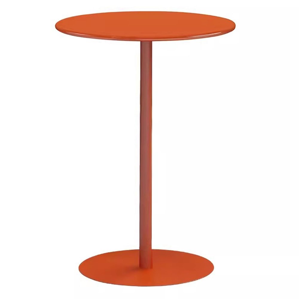 Antourlamm Small Coffee Table, Freestanding Breakfast Desk Snack Table Coffee Table Tea Table for Living Room Bedroom Balcony Patio, Easy Assembly Bedside Table, Orange (Size : 48x72cm)
