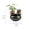 frances Waterfall Ceramic Water Fountain Decoration Office Feng Shui Tabletop Fountain Creative Indoor Living Room Desktop Office Decoration Indoor Fountain view 2