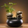 frances Waterfall Ceramic Water Fountain Decoration Office Feng Shui Tabletop Fountain Creative Indoor Living Room Desktop Office Decoration Indoor Fountain view 4