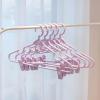 Plastic Hangers 20 Pack with Clips, 360Swivel Hook Space-Saving Clothes Hangers, Lightweight Hangers for Pants, Coats, Dresses (Color : Purple) view 1