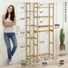 CAPHAUS Over The Toilet Storage Shelf,7-Tier Bamboo Bathroom Organizer Shelf Rack Over Toilet with Adjustable Feet & Hooks, Freestanding Toilet Shelf for Bathroom Laundry Balcony Plant Stand,Natural view 2