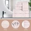 BNM Cotton Medium Weight Towels, for Guest Bath, Master Bathroom, Shower, Quick Dry, Adults, Home Essentials, Modern Geometric Jacquard, Assorted Towel Set, 12 Piece Bathroom Towel Set, Gold view 3