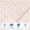 BNM Cotton Medium Weight Towels, for Guest Bath, Master Bathroom, Shower, Quick Dry, Adults, Home Essentials, Modern Geometric Jacquard, Assorted Towel Set, 12 Piece Bathroom Towel Set, Gold view 4