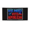 YVNUM Save America Vote Republican, Political Election Yard Banner Sign 24" X 47" With Brass Grommets And Party Hanging Outdoor & Indoor Party Decoration Banner view 1