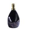 TiStm Ceramic Soap Dispenser Recessed Design to Hold Sponge Soap Pump Reusable Press-on Lotion Dispenser for Kitchen, 14.2oz/19.6oz Soap (Color : Black, Size : Medium) view 1