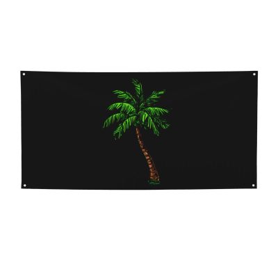 YVNUM Palm Tree Yard Banner Sign 24" X 47" With Brass Grommets And Party Hanging Outdoor & Indoor Party Decoration Banner