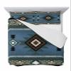 Onekaccu Native Southwest American Quilt Twin Bedding Set, Lightweight Summer Quilt with Pillow Shams 3 Pieces Indian Tribal Geometric Microfiber Soft Quilt Set Bedspread Coverlet for All Seasons view 1