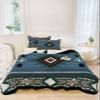 Onekaccu Native Southwest American Quilt Twin Bedding Set, Lightweight Summer Quilt with Pillow Shams 3 Pieces Indian Tribal Geometric Microfiber Soft Quilt Set Bedspread Coverlet for All Seasons view 3