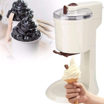 RESKIU Household Compressor Ice Cream Machine, Automatic Soft Ice Cream Machine 1L Large Capacity, Suitable For Yogurt, Removable