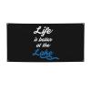 YVNUM Life Is Better At The Lake Yard Banner Sign 24" X 47" With Brass Grommets And Party Hanging Outdoor & Indoor Party Decoration Banner view 1
