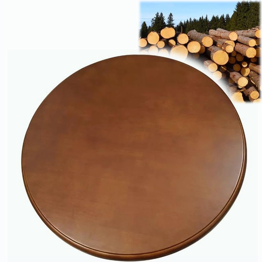 Lazy Susan Turntable Solid Wood Rotating Serving Tray 30in Wooden Lazy Susan Turntable Dining Table Tabletop Organizer Smooth Service Tray With Base For Home Kitchen Hotel Restaurant (Color : Golden