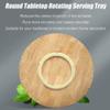 Lazy Susan Turntable Solid Wood Rotating Serving Tray 30in Wooden Lazy Susan Turntable Dining Table Tabletop Organizer Smooth Service Tray With Base For Home Kitchen Hotel Restaurant (Color : Golden view 2