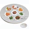 IBOWZ Lazy Susan Turntable 80cm(30in Revolving Lazy Susan Turntable Heavy Duty Serving Tray Smooth Dining Table Round Rotating Tray Easy to Share Food (Color : Marble White, Size : 90cm/36inch) view 1
