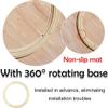 IBOWZ Lazy Susan Turntable 80cm(30in Revolving Lazy Susan Turntable Heavy Duty Serving Tray Smooth Dining Table Round Rotating Tray Easy to Share Food (Color : Marble White, Size : 90cm/36inch) view 4