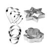 NUALLY Cookie Cutters Molds, Set of 12 Easy to Use Baking Tools & Pastry Utensils for Biscuit Vegetables Sandwich, Love Heart, Five-pointed Star, Round, Quincunx Shape view 1