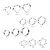 NUALLY Cookie Cutters Molds, Set of 12 Easy to Use Baking Tools & Pastry Utensils for Biscuit Vegetables Sandwich, Love Heart, Five-pointed Star, Round, Quincunx Shape view 2