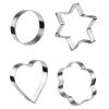 NUALLY Cookie Cutters Molds, Set of 12 Easy to Use Baking Tools & Pastry Utensils for Biscuit Vegetables Sandwich, Love Heart, Five-pointed Star, Round, Quincunx Shape view 3