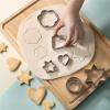 NUALLY Cookie Cutters Molds, Set of 12 Easy to Use Baking Tools & Pastry Utensils for Biscuit Vegetables Sandwich, Love Heart, Five-pointed Star, Round, Quincunx Shape view 4