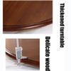 Lazy Susan Turntable Solid Wood Rotating Serving Tray 30in Wooden Lazy Susan Turntable Dining Table Tabletop Organizer Smooth Service Tray With Base For Home Kitchen Hotel Restaurant (Color : White, view 3