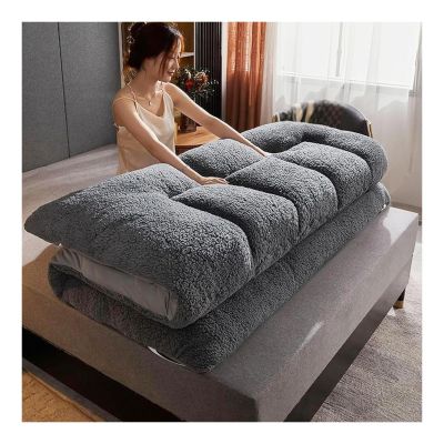Mattress matelas Mattress Japanese Floor Mattress Foldable Roll Up Mattress - Woolen Fleece Tatami Mat,Portable Sleeping Mattress for Floor Guest Bed Sofa WEWYQSJXBXF-4129(Color:,Size:150x200cm)